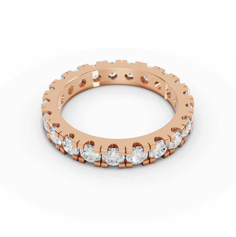 2.13 Ct Round Bar-Set Full Eternity Band