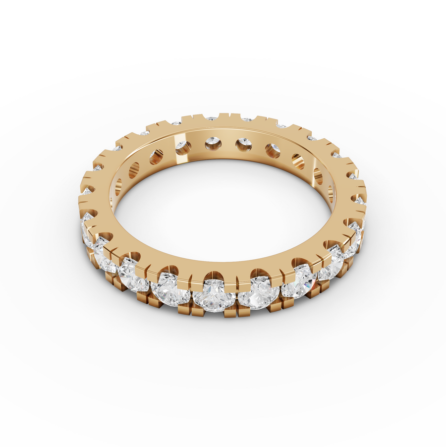 2.13 Ct Round Bar-Set Full Eternity Band