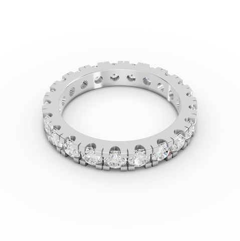2.13 Ct Round Brilliant Lab Diamond Half Eternity Channel Band