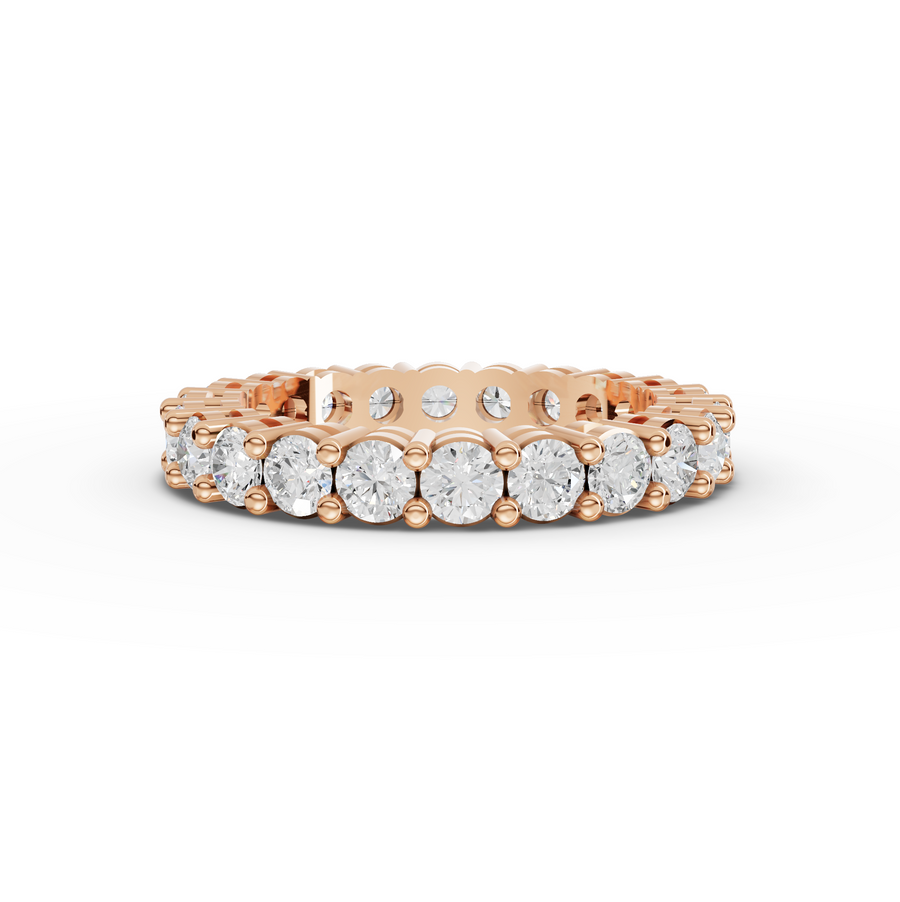 2.23 Ct Round Shared-Prong Full Etenity Ring