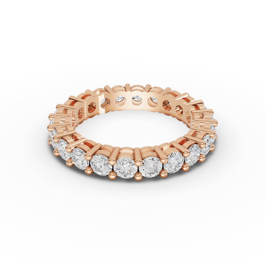 2.23 Ct Round Shared-Prong Full Etenity Ring
