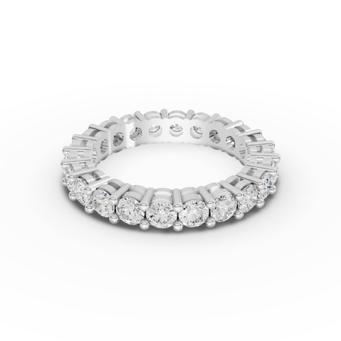 2.23 Ct Round Brilliant Lab Diamond Channel Full Eternity Band