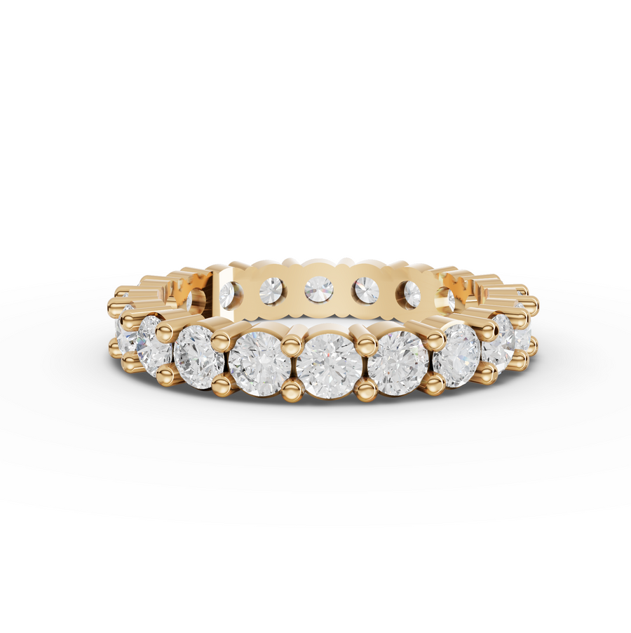 2.02 Ct Round Baskets Setting Full Eternity Ring
