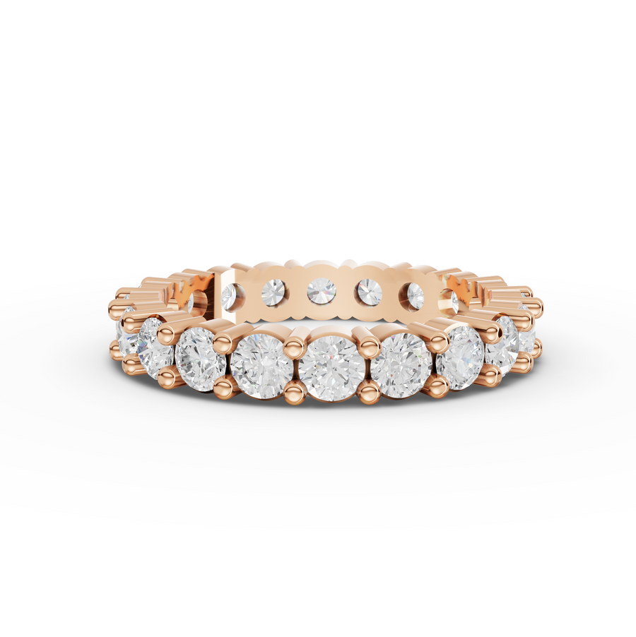 2.02 Ct Round Baskets Setting Full Eternity Ring