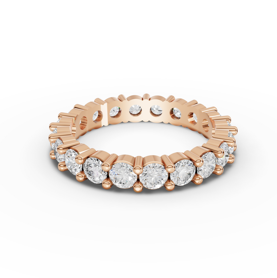 2.02 Ct Round Baskets Setting Full Eternity Ring