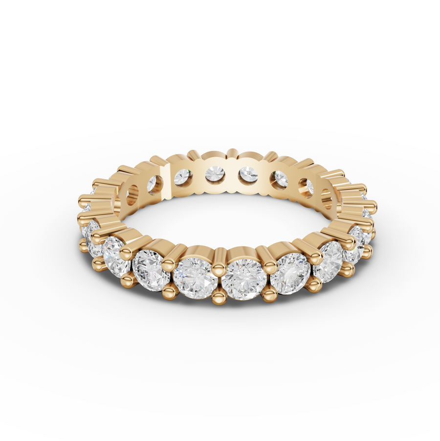 2.02 Ct Round Baskets Setting Full Eternity Ring