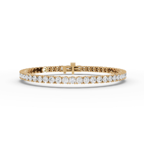 5.47 Ct Minimal Round Lab Diamond Tennis Bracelet