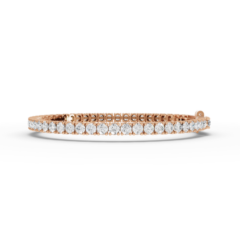 5.47 Ct Minimal Round Lab Diamond Tennis Bracelet