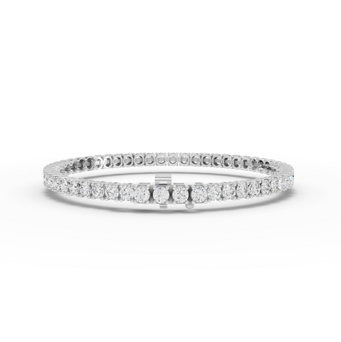 5.47 Ct Minimal Round Lab Diamond Tennis Bracelet