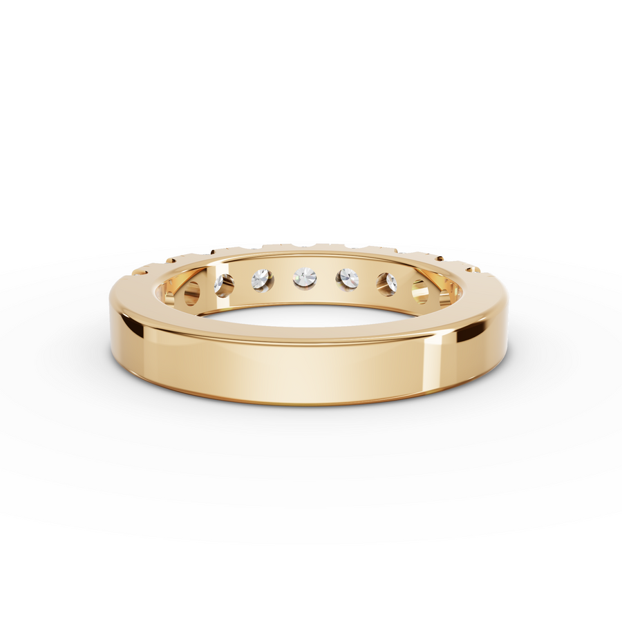1.16 Ct Round Bar-Set Half Eternity Band