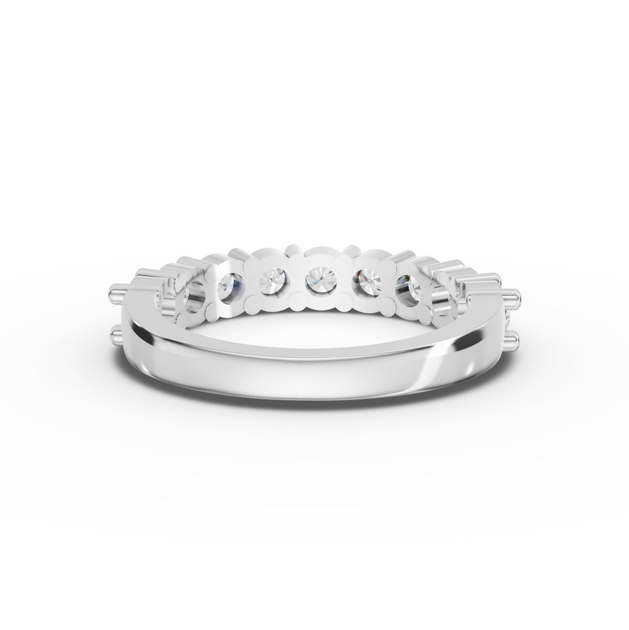 1.16 Ct Round Baskets Set Half Eternity Ring