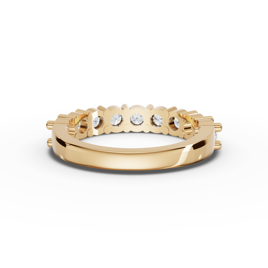 1.16 Ct Round Baskets Set Half Eternity Ring