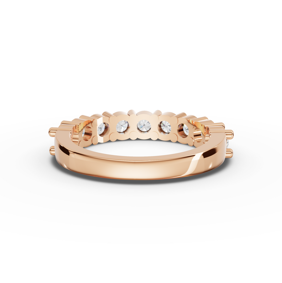 1.16 Ct Round Baskets Set Half Eternity Ring