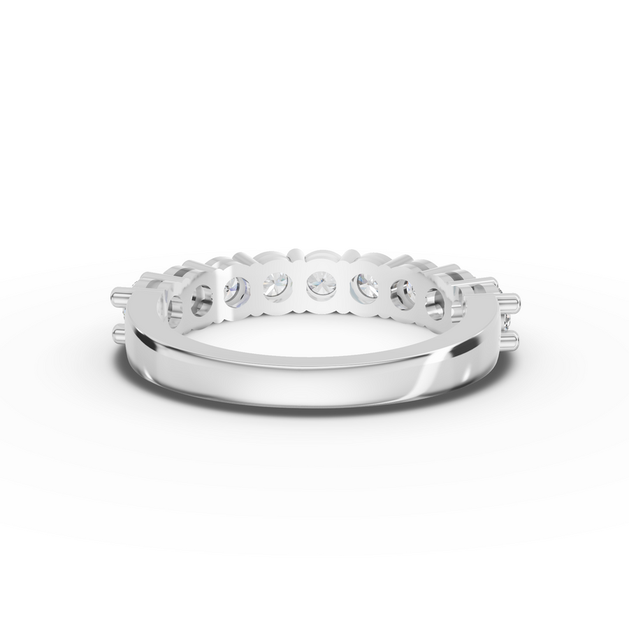 1.16 Ct Round Shared Prong Half Eternity Band