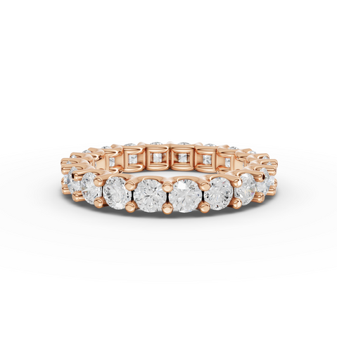 2.57 Ct Round Diamond U-Prong Eternity Wedding Band