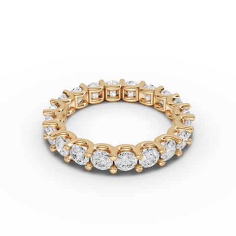 2.57 Ct Round Diamond U-Prong Eternity Wedding Band
