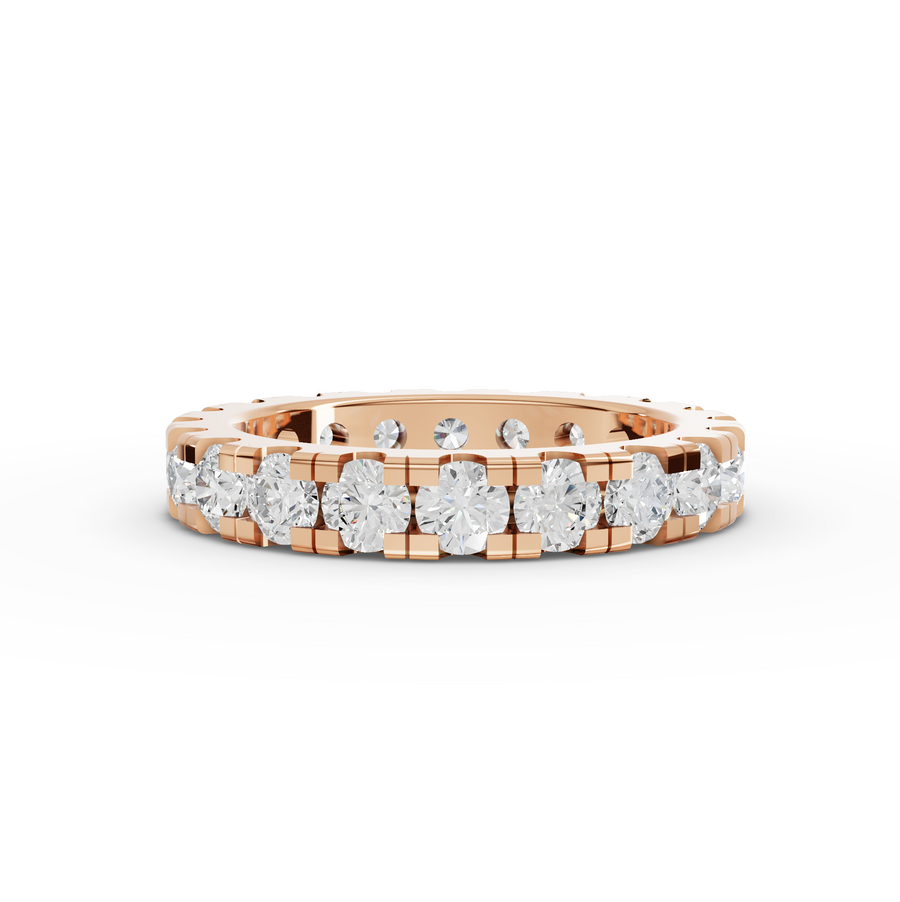 2.57 Ct Round Bar-Set Full Eternity Ring