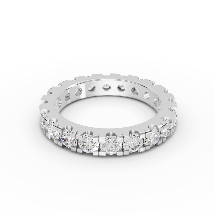 2.57 Ct Round Bar-Set Full Eternity Ring