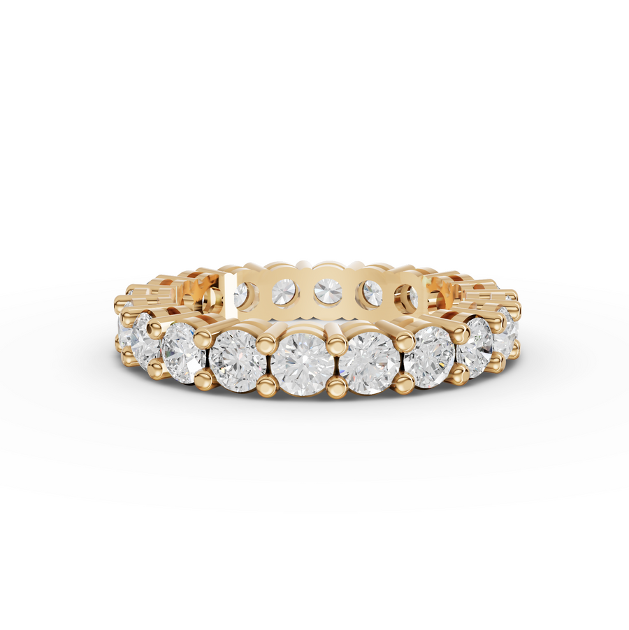 2.57 Ct Round Shared-Prong Full Etenity Ring