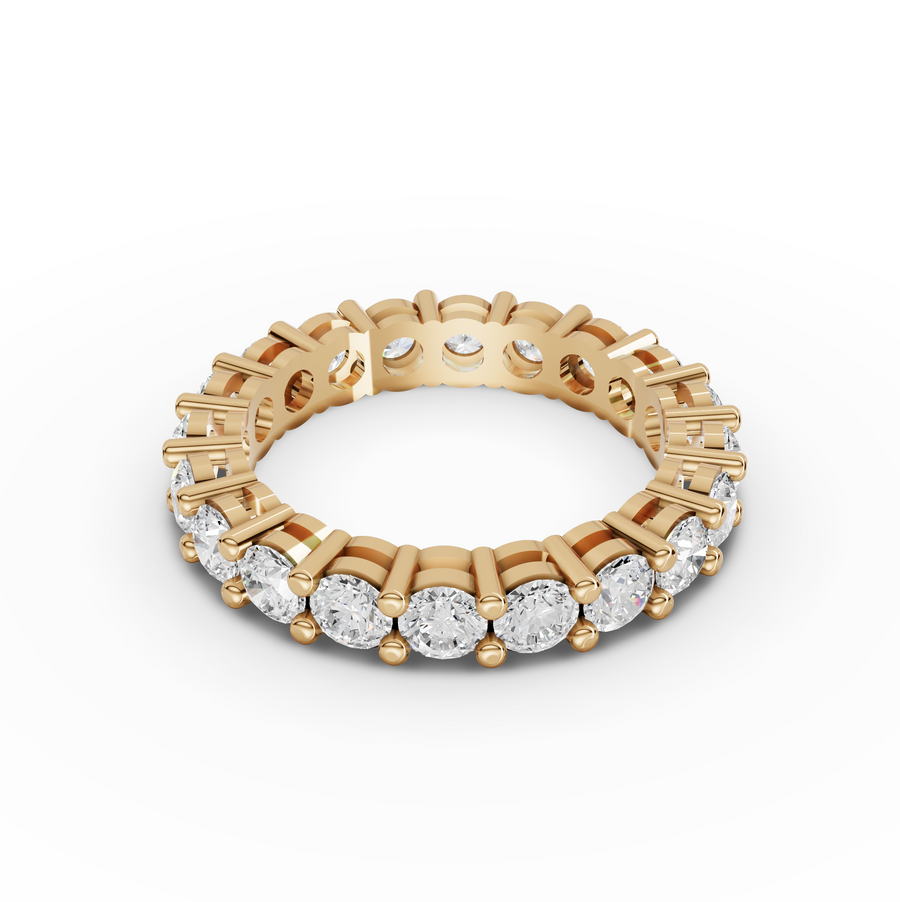2.57 Ct Round Shared-Prong Full Etenity Ring