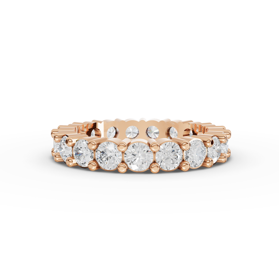2.44 Ct Round Baskets Setting Full Eternity Ring