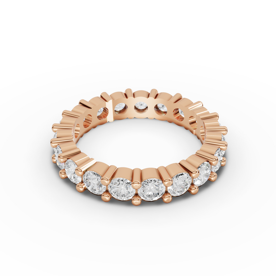 2.44 Ct Round Baskets Setting Full Eternity Ring