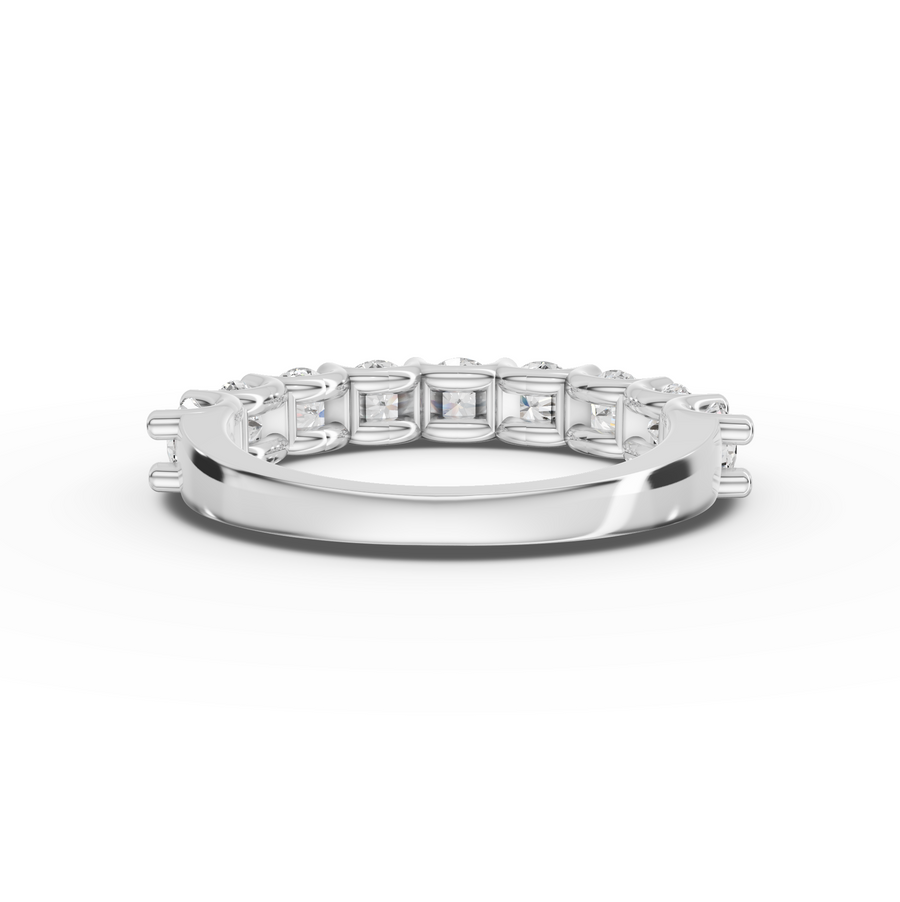 1.45 Ct Round U-Prong Half Eternity Ring