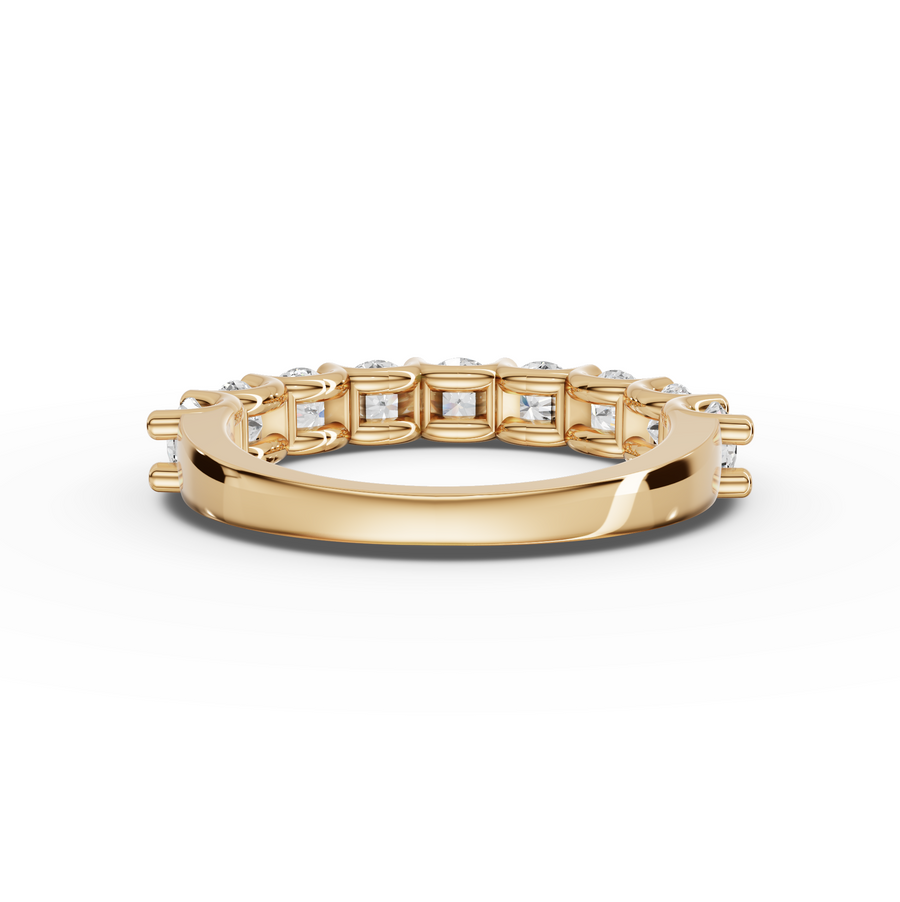 1.45 Ct Round U-Prong Half Eternity Ring