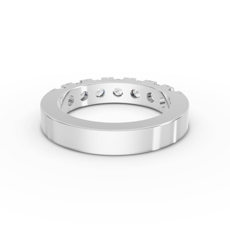 1.13 Ct Round Bar-Set Half Eternity Band