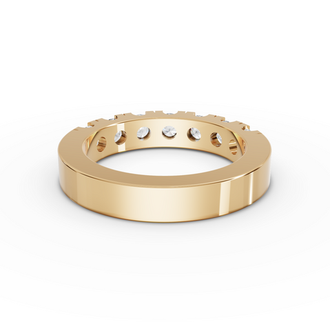 1.13 Ct Geometric Edge Diamond Haalf Eternity Band