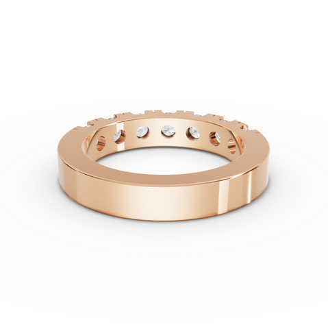 1.13 Ct Geometric Edge Diamond Haalf Eternity Band