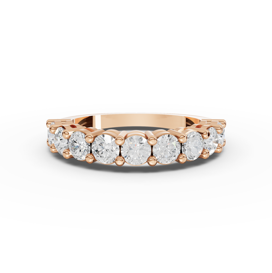 1.45 Ct Round Shared-Prong Full Etenity Ring