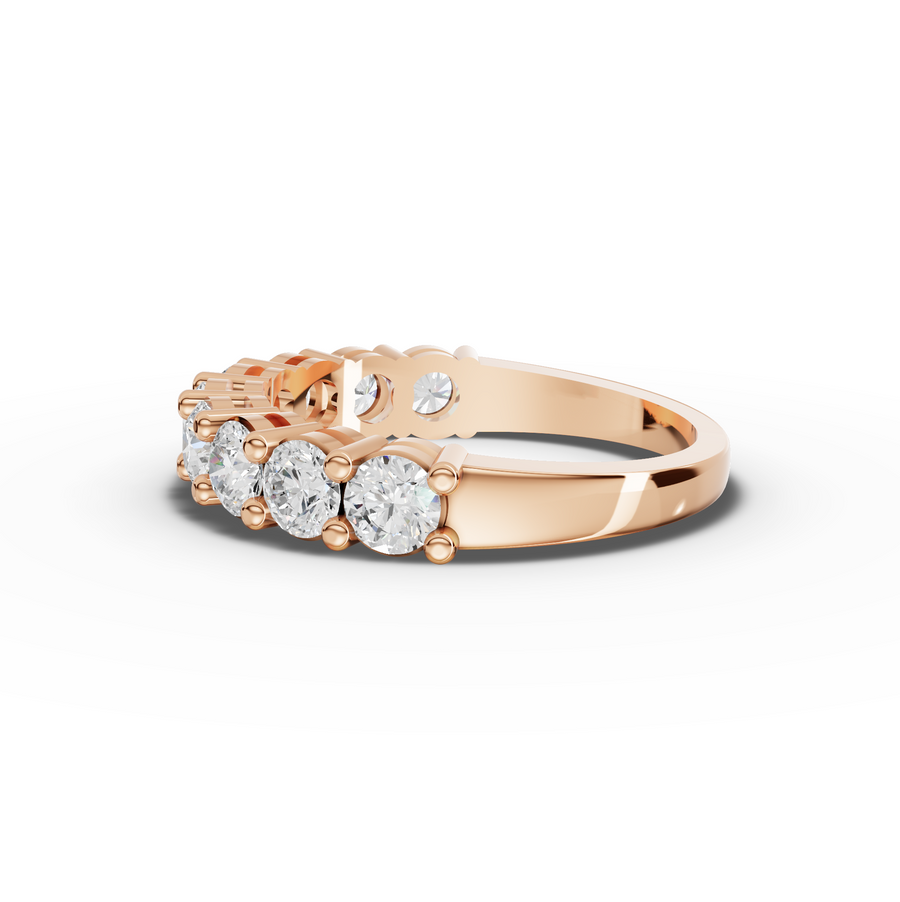 1.45 Ct Round Shared-Prong Full Etenity Ring