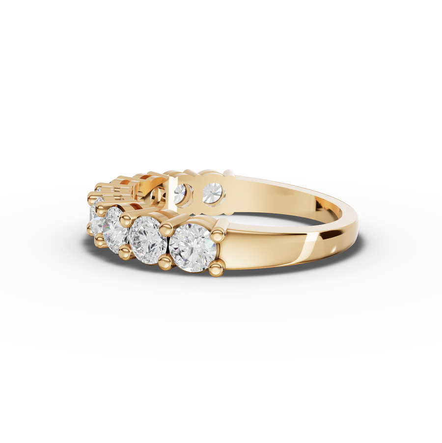 1.45 Ct Round Shared-Prong Full Etenity Ring
