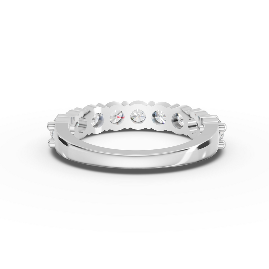 1.45 Ct Round Baskets Setting Half Eternity Ring