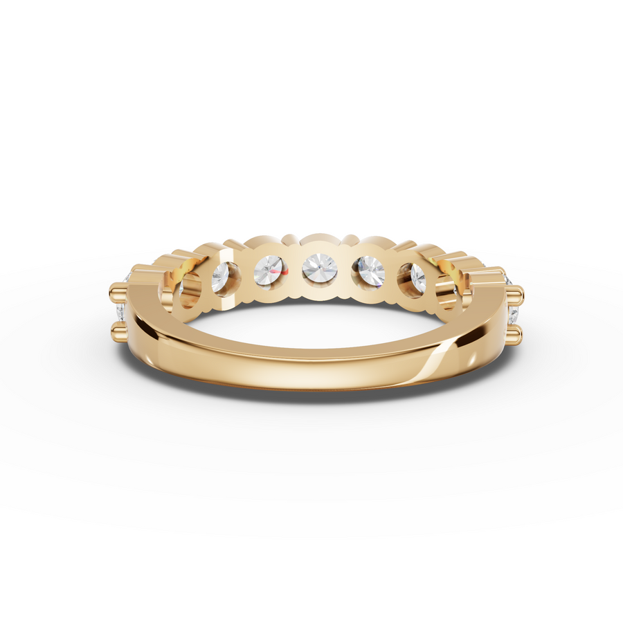 1.45 Ct Round Baskets Setting Half Eternity Ring