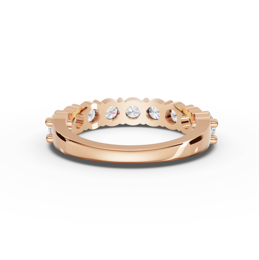 1.45 Ct Round Baskets Setting Half Eternity Ring