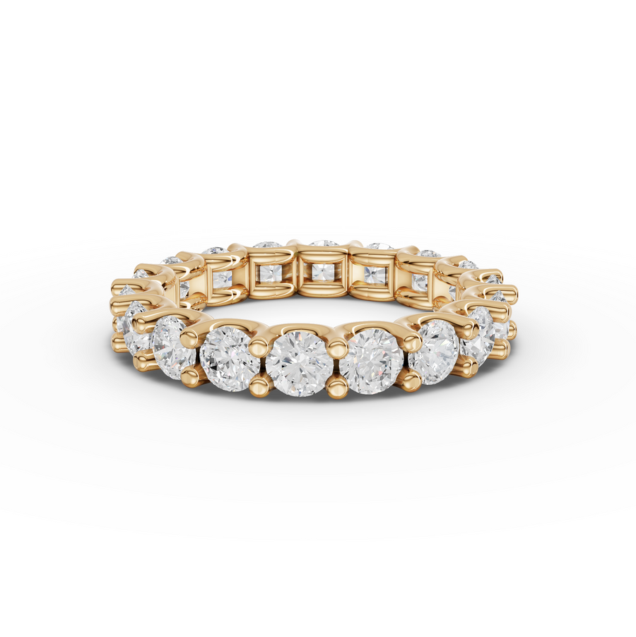 2.89 Ct Round U-Prong Full Eternity Ring