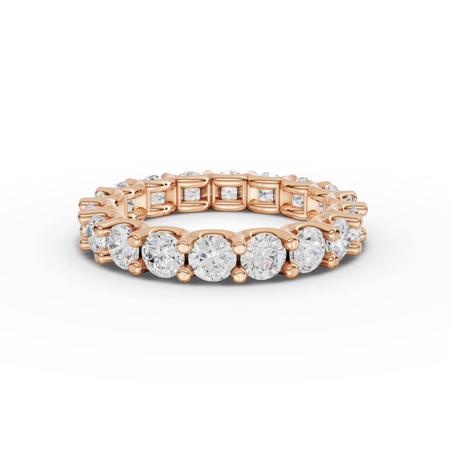 2.89 Ct Round U-Prong Full Eternity Ring