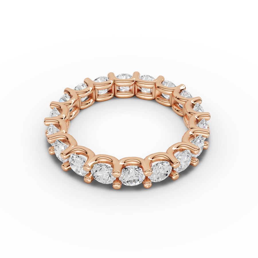 2.89 Ct Round U-Prong Full Eternity Ring
