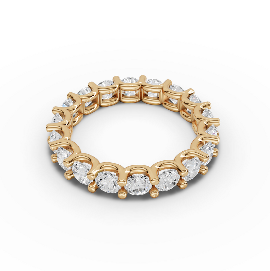 2.89 Ct Round U-Prong Full Eternity Ring