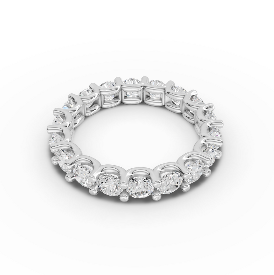 2.89 Ct Round U-Prong Full Eternity Ring