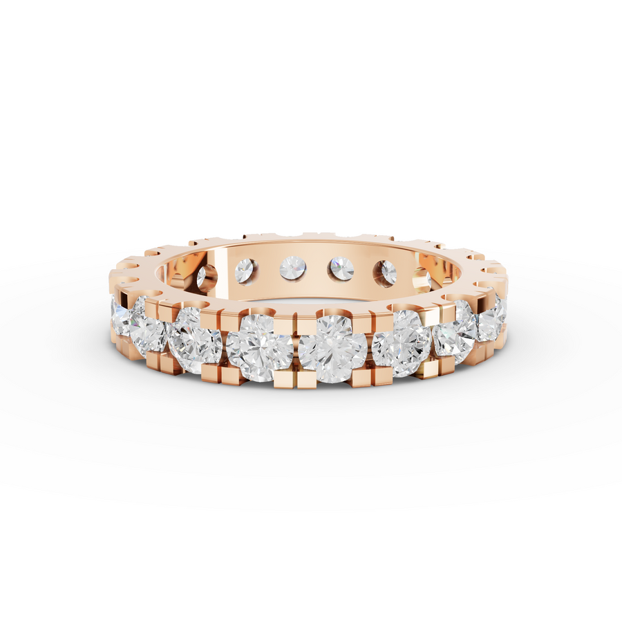 2.89 Ct Round Bar-Set Full Eternity Band