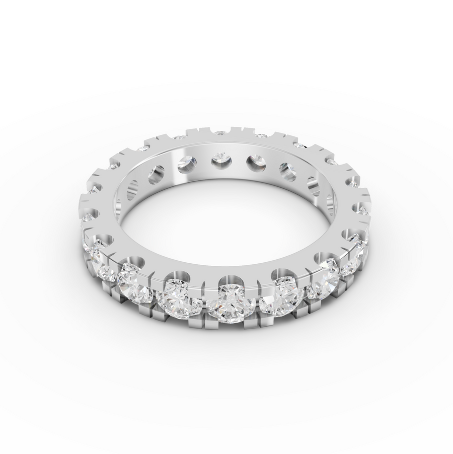 2.89 Ct Round Bar-Set Full Eternity Band