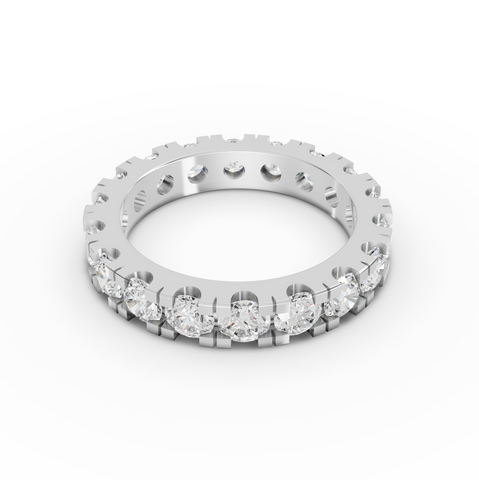 2.89 Ct Round Diamond Full Eternity Channel Set Wedding Band