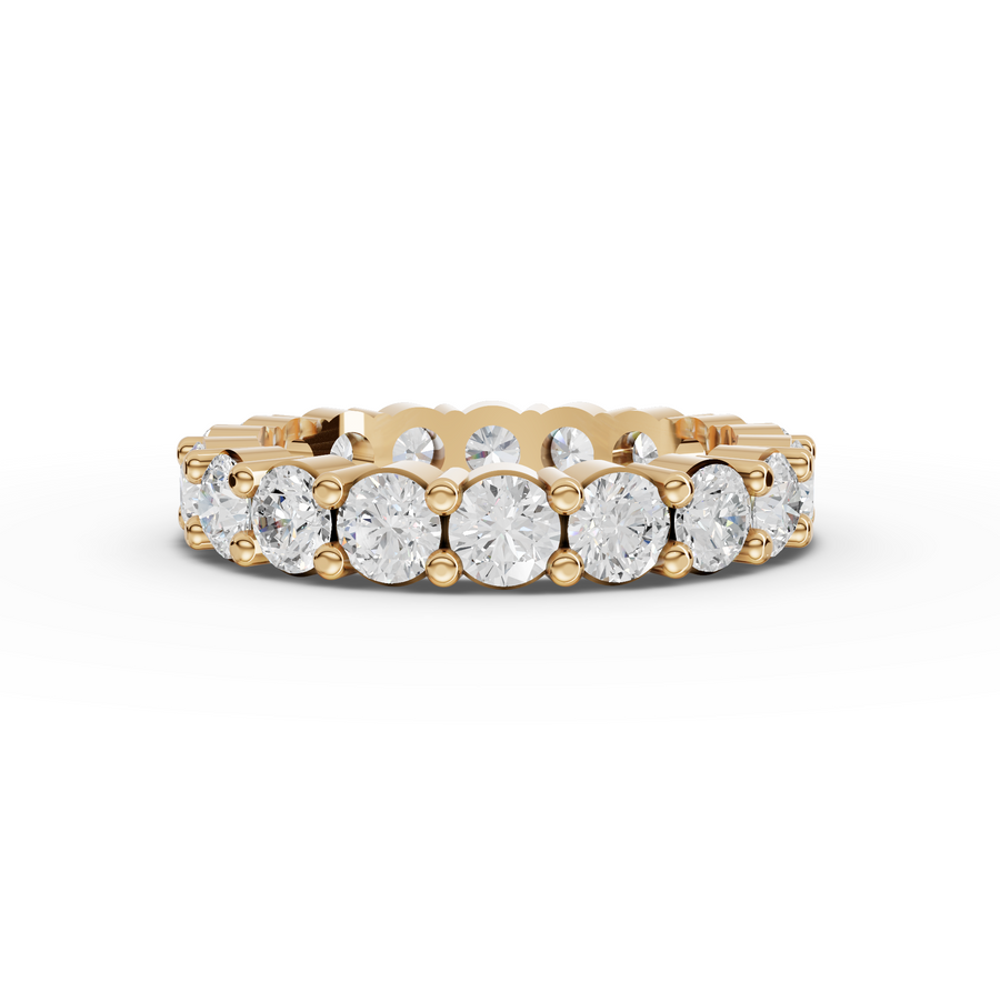 2.89 Ct Round Baskets Setting Full Eternity Ring