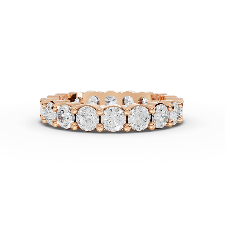 2.89 Ct Round Baskets Setting Full Eternity Ring