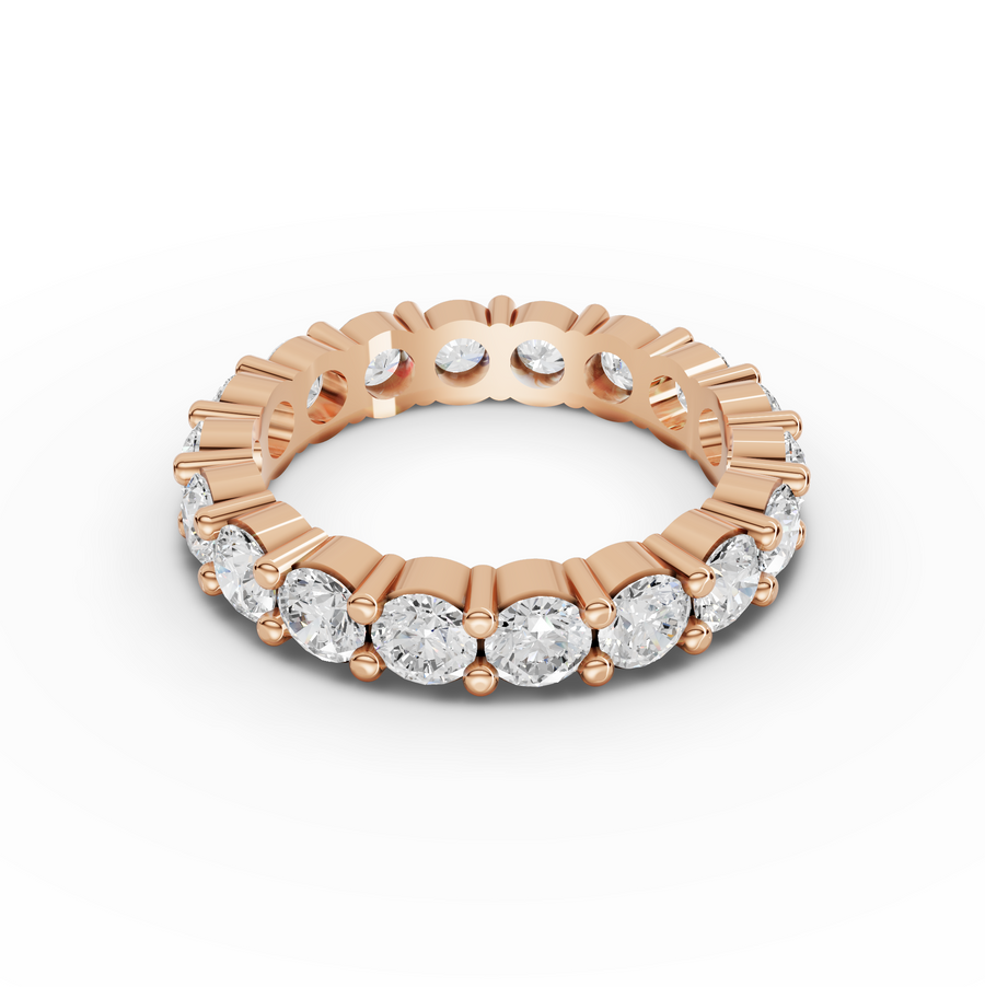 2.89 Ct Round Baskets Setting Full Eternity Ring