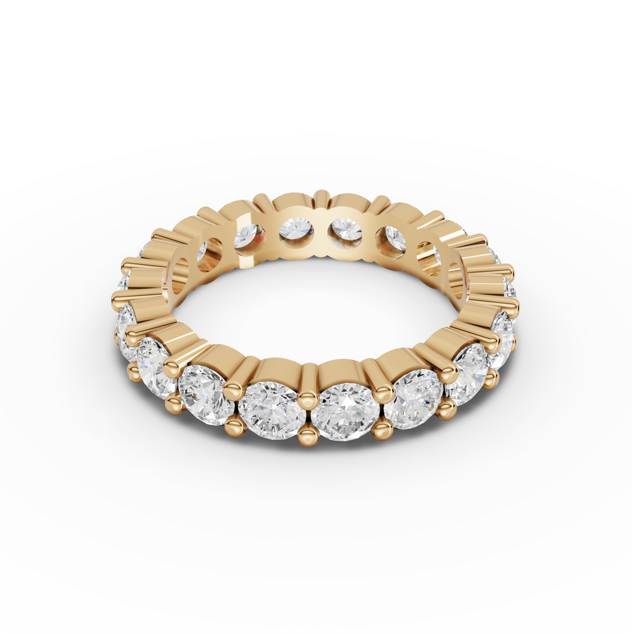 2.89 Ct Round Baskets Setting Full Eternity Ring