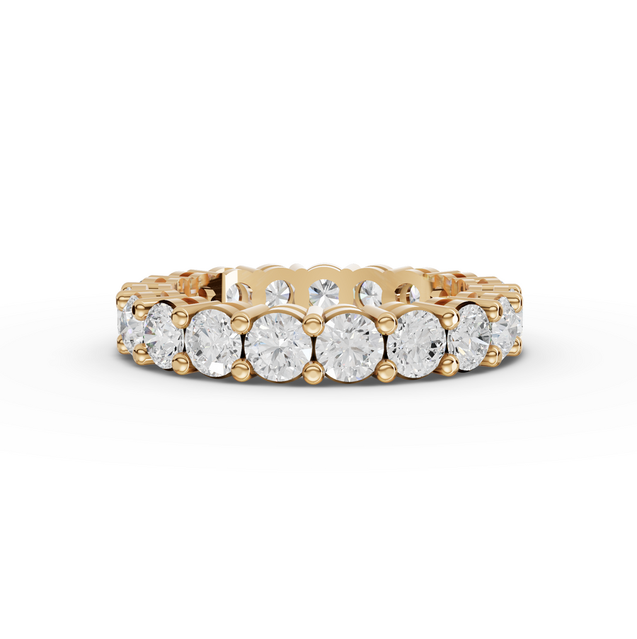 3.05 Ct Round Shared-Prong Full Etenity Ring